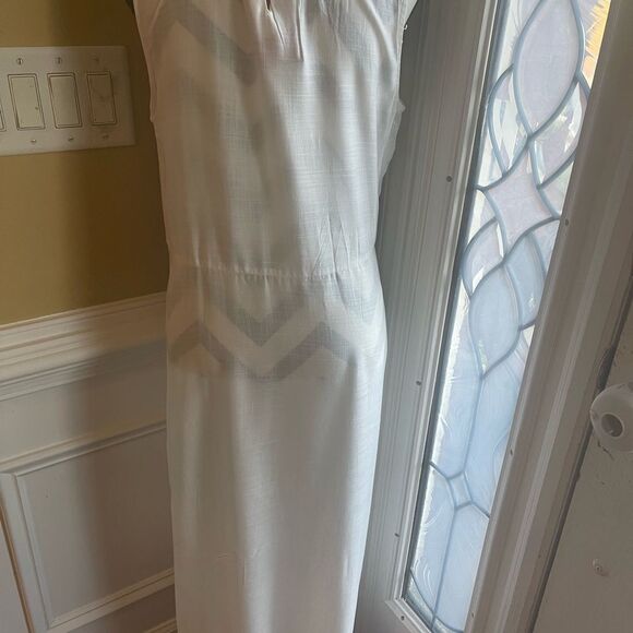 NWT VISHUDH Rayon white maxi dress with floral print red ,green & navy blue SZXL - Picture 8 of 14